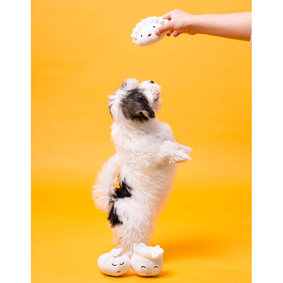 Pearhead's dim sum dumplings dog toy set