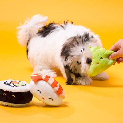 Pearhead's sushi dog toy set