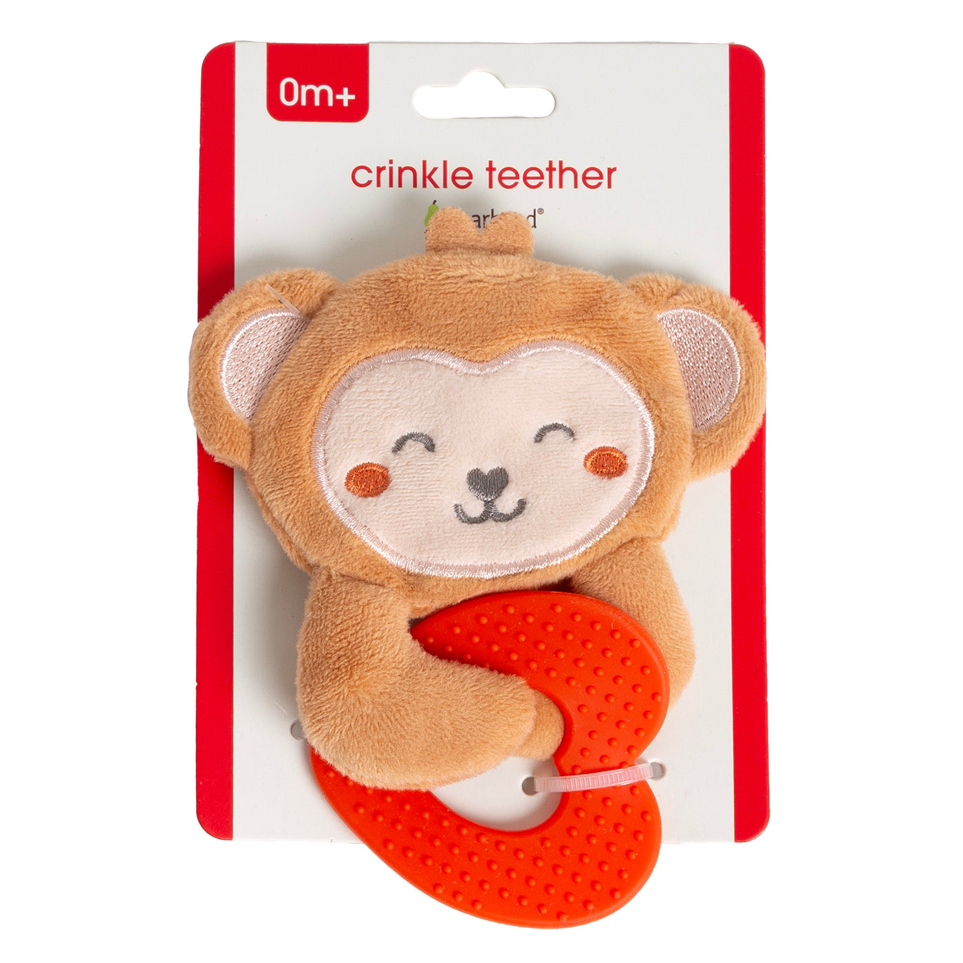 monkey crinkle teether