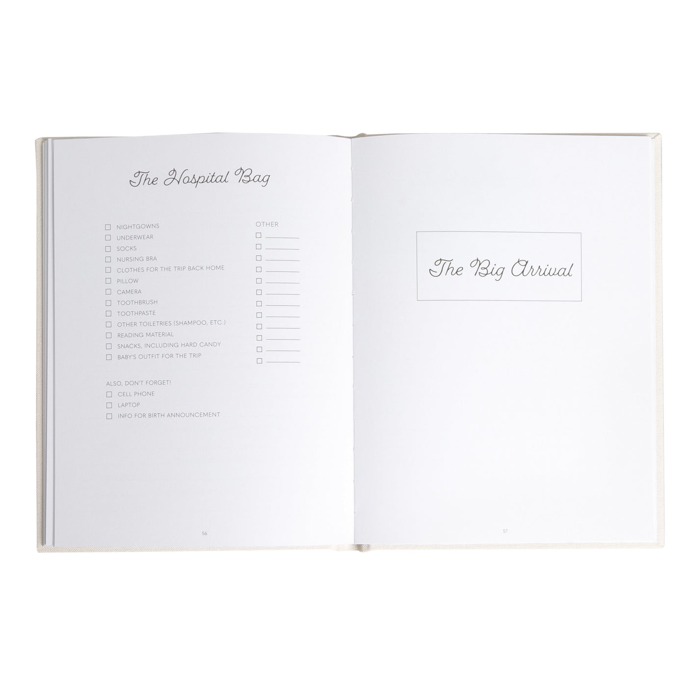 linen pregnancy journal