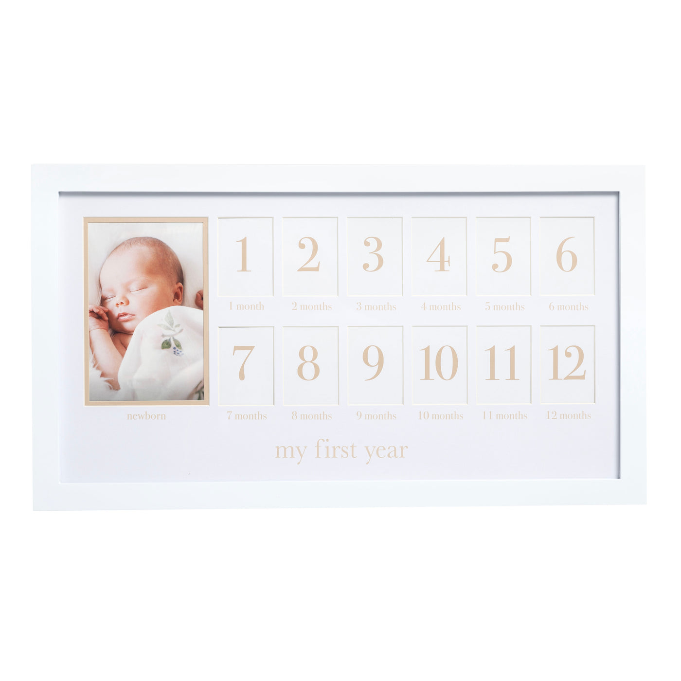 first year frame with beige mat