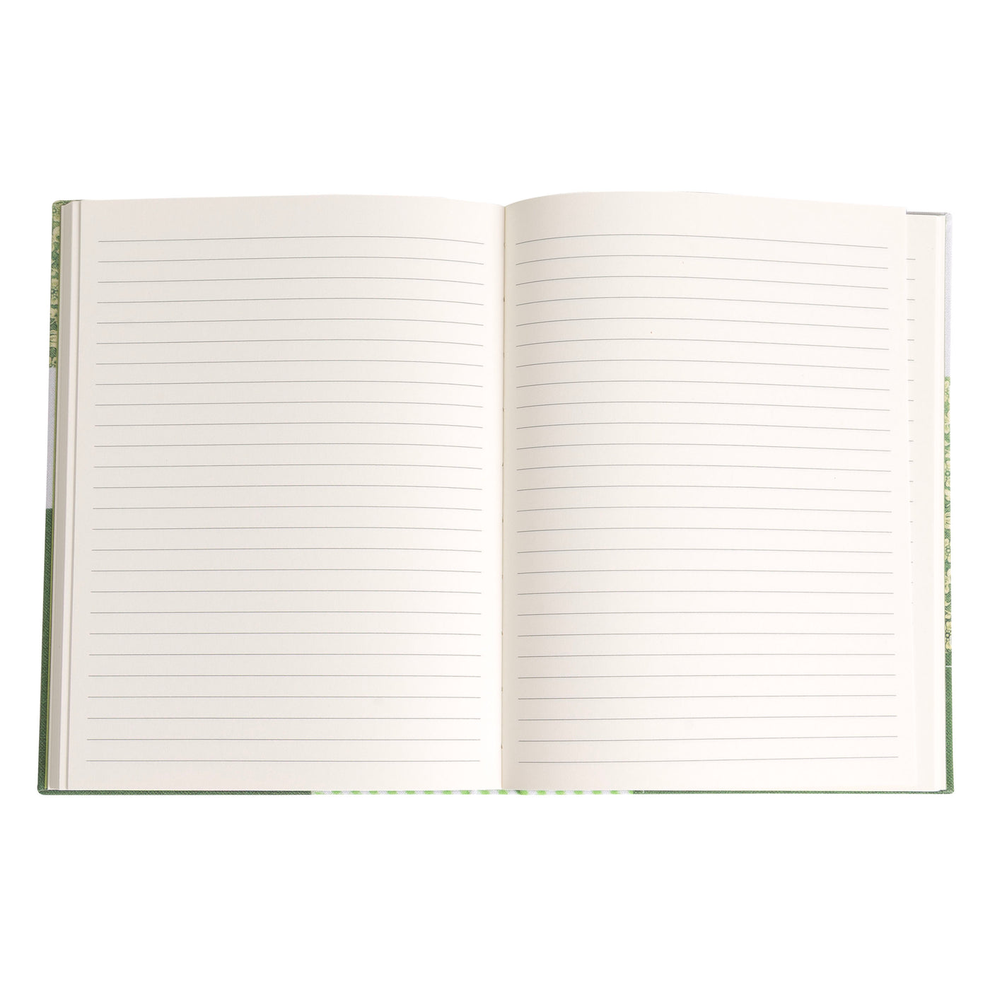 green patchwork journal