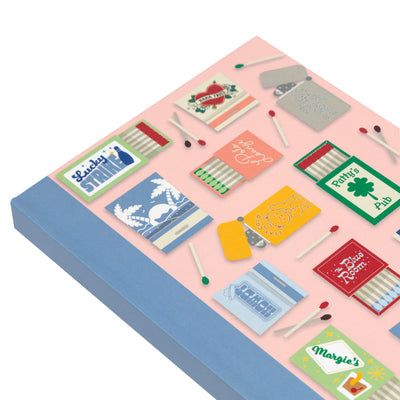 blue matchbook journal
