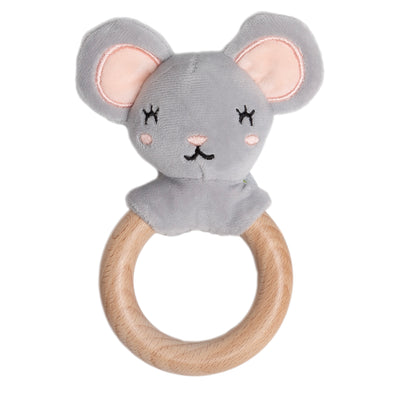 mouse wooden teether