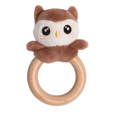 owl wooden teether