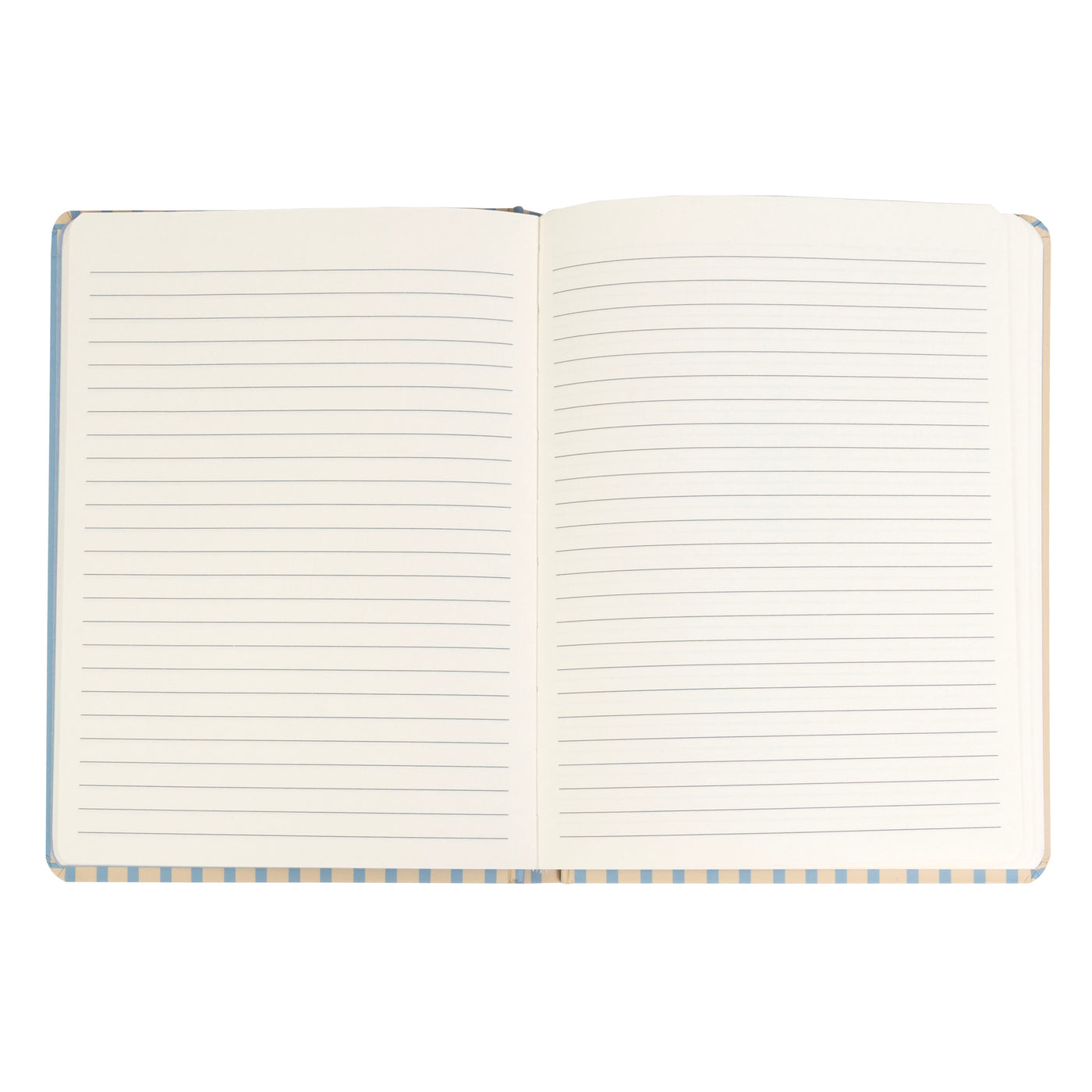 cream and blue stripe journal
