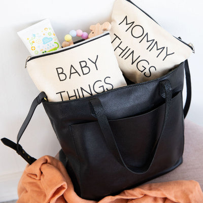 Pearhead's mommy and baby travel pouch