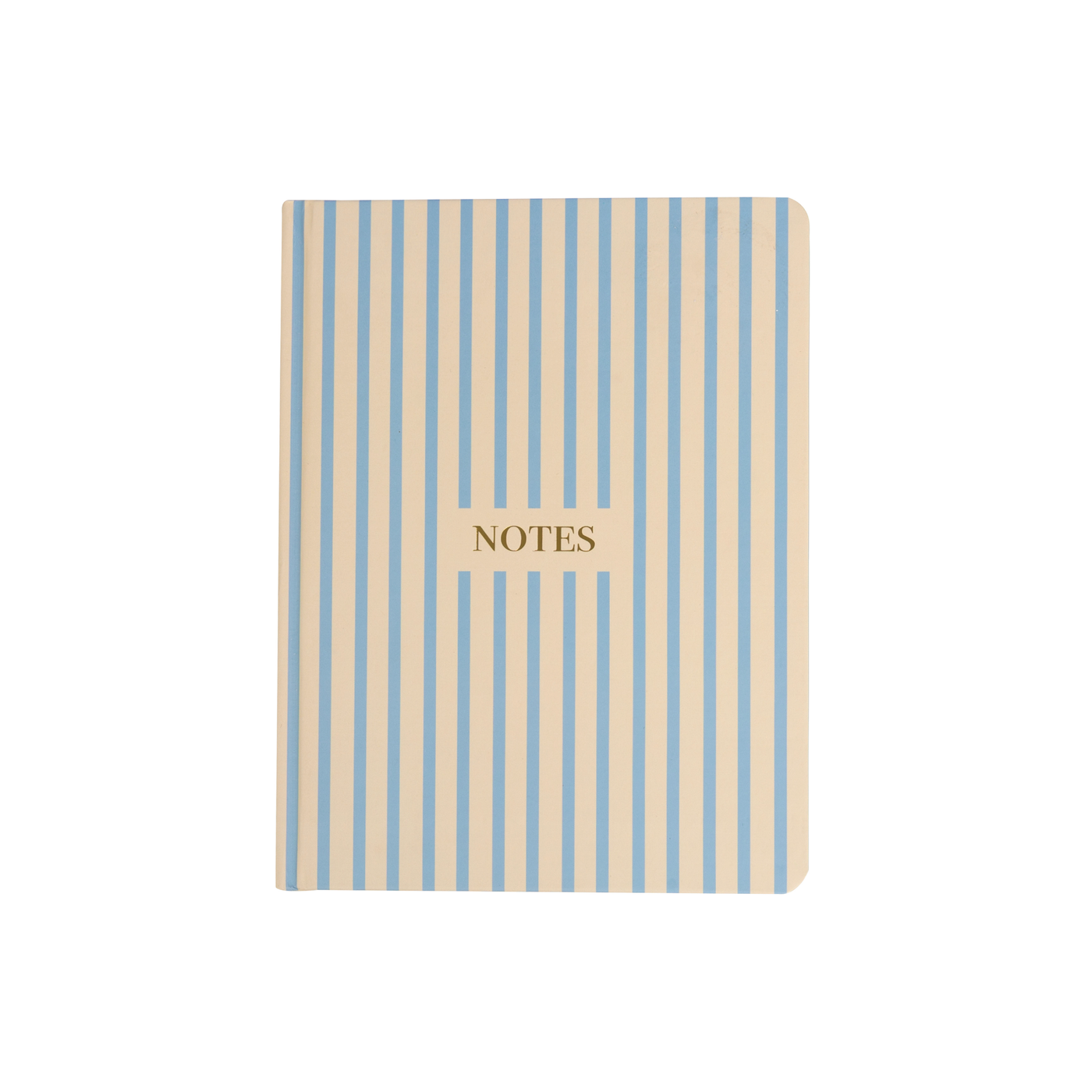 cream and blue stripe journal