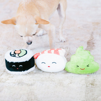 sushi dog toy set