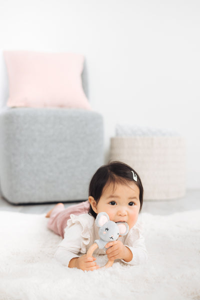 mouse wooden teether