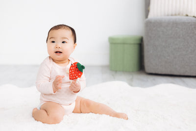 strawberry crinkle teether